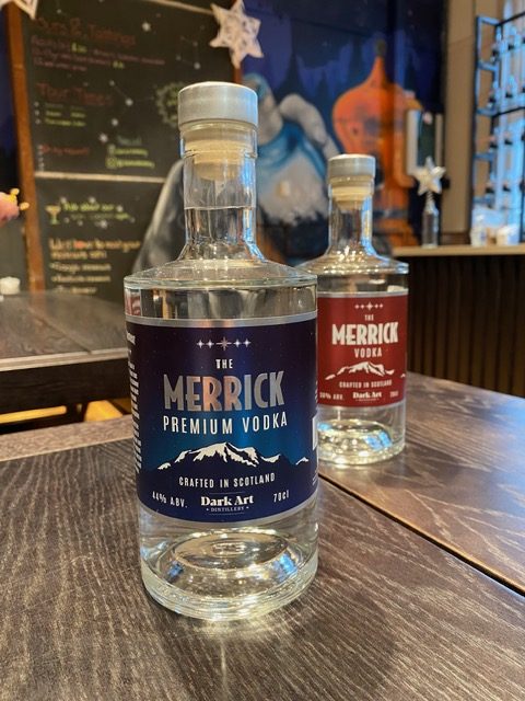 Two bottles of Merrick voda