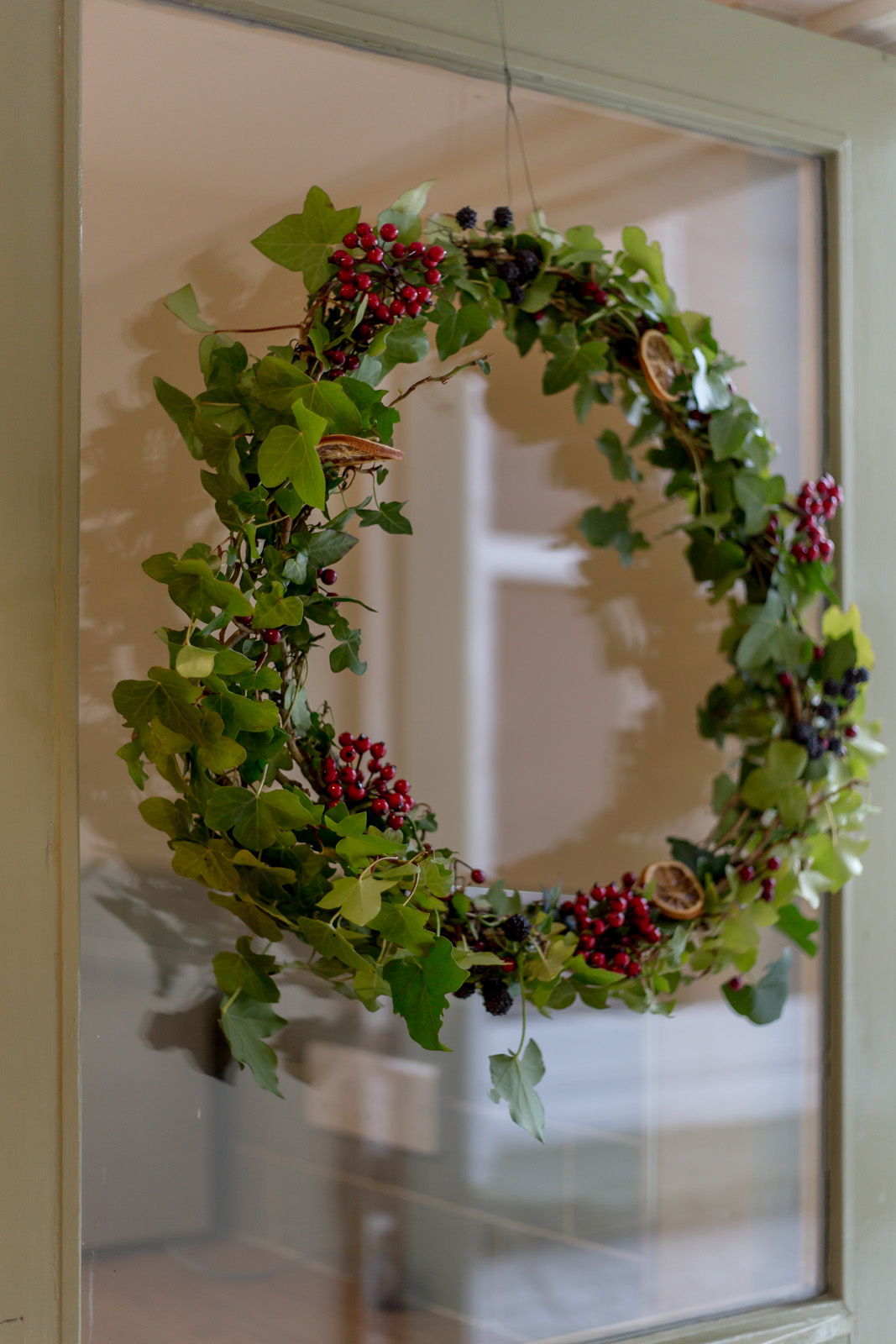 Festive wreath to welcome Christmas and New Year guests